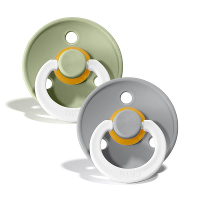 BIBS Glow Fopspeen 0 6 Maanden Sage/Cloud