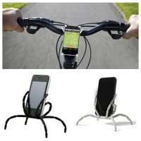 Bicycle Universal Phone Holder Stands Case 8 Legs For Samsung S7 S6 Edge S5 S4 Iphone 7 / Plus 6 6s Se And Any Cell Phone Less Than 5.5Inch