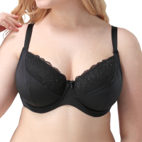 Big Cup Lace Stitching Ultra Thin Ice Silk No Trace Push Up Bras