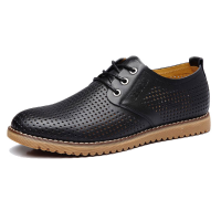 Big Size New Men Breathable Casual Hollow Out Leather Shoes
