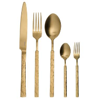 BIGOLI   Bestekset 30 delig   Goud   RVS