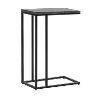 Bijzettafel Boris   zwart marmer   60x25x40 cm   Leen Bakker
