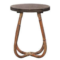 Bijzettafel Brent   bruin   45xØ40 cm   Leen Bakker