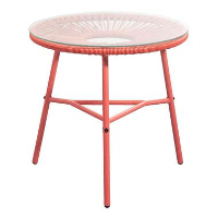Bijzettafel Formentera   terracotta   50xØ50 cm   Leen Bakker