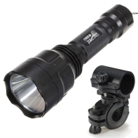 Bike Cree T6 Led Flashlight And Bicycle Led Flashlight Holder Set