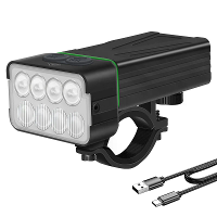 BIKIGHT 8 LED Fietsverlichting 900Lm Helderheid Dual Distance Stralen 4000mAh Batterij USB Oplaadbaar IPX6 Waterdicht Dr