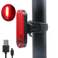 BIKIGHT Fiets Achterlicht 650mAh Batterij USB Oplaadbaar Rood LED Fel Achterlicht Waterdicht Eenvoudig Te Installeren Fi