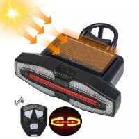 BIKIGHT Fiets Zonne oplaadbare Draadloze Afstandsbediening Turn Signal Achterlichten USB Oplaadbare Waterdichte Fiets Ac