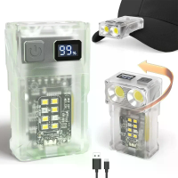 Bikight multifunctionele fluorescente werklicht USB C oplaadbaar, Outdoor Tourch draagbare COB+LED krachtige zaklamp voo