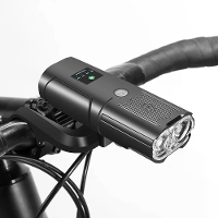 Bikight Slimme Fiets Koplamp 6000 Lumen Grote Floodlight 10000mAh Batterij Powerbank Waterdicht Automatische Lichtaanpas