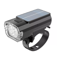 BIKIGHT Solar Oplaadbare LED Fietsverlichting Antireflectie Type C Opladen Waterdichte Fiets Voorlicht voor MTB Nacht ri