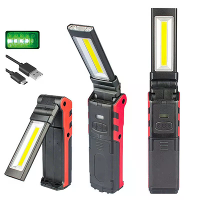Bikight Verstelbare Heldere Magnetische LED Werklicht voor Auto Reparatie USB Vouwbare Dimbare COB Zaklamp Lampen
