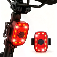 BIKIGHT W05 Slimme Fietsachterlicht Type C Opladen 9 Modi IPX5 Waterdicht Fiets Achterlicht voor MTB Road Helmet Backpac