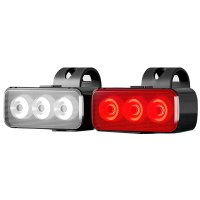 BIKIGHT Wide Angle Fietslicht Set 3 LED Anti Verblinding USB Opladbaar Veilig Waterdicht Snelle Oplading Fietsen