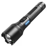 BIKIGHT XHP60 1000M Zoombare LED Zaklamp Superhelder Krachtige Draagbare Fakkel USB Oplaadbaar Buiten Camping Tactisch F