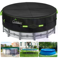 18 Ft ronde zwembadhoes, zwaar uitgevoerd, Oxford waterdicht winddicht zonnedeken voor bovenbouw hottub spa met anti UV