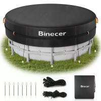 Zware ronde zwembadhoes 210D Oxford waterdichte winterbescherming met gelijmde naden en reflectieve spikes winddicht iso