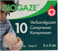 Biogaze Verbandgazen 5x5cm