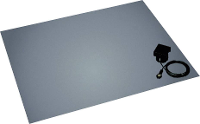 BJZ C 211 152 10,3 ESD vloermatset Platina grijs (l x b x h) 1500 x 1200 x 3.5 Mm Incl. Aardingsstekker