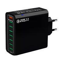 BK318 65W 8 poorts USB oplader 8USB A QC3.0 4.0+ PPS AFC FCP SCP SSCP Snellader Wandoplader Adapter EU plug VS plug voor