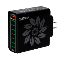 BK319 120W 8 poorts USB lader QC4.0/3.0/2.0 FCP SCP Snellader Wandlader Adapter EU Stekker US Stekker voor iPhone 16 15