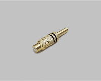 BKL Electronic 0101105 Cinch connector Koppeling, recht Aantal polen: 2 Mono Zwart 1 stuk(s)