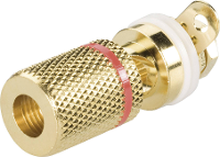 BKL Electronic 0103035 Laboratoriumbus Bus, inbouw verticaal Stift Ø: 4 mm Rood 1 stuk(s)