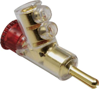 BKL Electronic 0107006 Banaanstekker Stekker, recht Stift Ø: 4 mm Rood 1 stuk(s)
