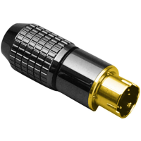 BKL Electronic 0204020 Miniatuur DIN connector Stekker, recht Aantal polen: 6 Zwart 1 stuk(s)