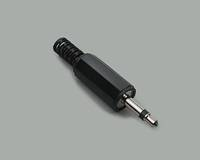 BKL Electronic 072118 Jackplug 3,5 mm Stekker, recht Aantal polen: 2 Mono Zwart 1 stuk(s)