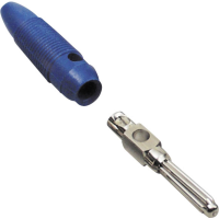 BKL Electronic 072165 Pluimstekker Stekker, recht Stift Ø: 4 mm Blauw 1 stuk(s)