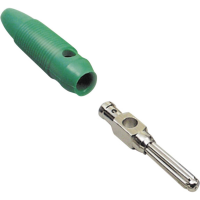 BKL Electronic 072177 Pluimstekker Stekker, recht Stift Ø: 4 mm Groen 1 stuk(s)