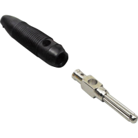 BKL Electronic 072178 Pluimstekker Stekker, recht Stift Ø: 4 mm Zwart 1 stuk(s)