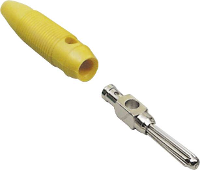 BKL Electronic 072179 Pluimstekker Stekker, recht Stift Ø: 4 mm Geel 1 stuk(s)