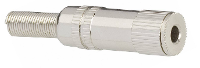 BKL Electronic 1108009 Jackplug 3,5 mm Bus, recht Aantal polen: 2 Mono Zilver 1 stuk(s)