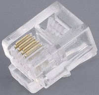 BKL Electronic 142140 Modulaire stekker Stekker, recht Aantal polen: 4P4C Transparant 1 stuk(s)