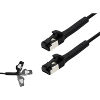 BKL Electronic 144010 RJ45 Netwerkkabel, patchkabel CAT 8.1 U/FTP 0.5 M Zwart 1 stuk(s)