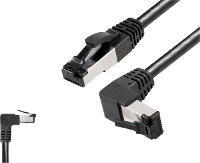 BKL Electronic 144025 RJ45 Netwerkkabel, patchkabel CAT 8.1 S/FTP 2 m Zwart Halogeenvrij 1 stuk(s)