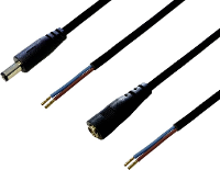 BKL Electronic Laagspannings aansluitkabel Laagspanningsbus, Laagspanningsstekker   Open kabeleinde 5.50 Mm 2.10 Mm 2.10 Mm 2.50 M 1 set(s)