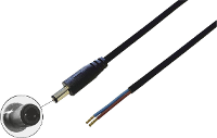 BKL Electronic Laagspannings aansluitkabel Laagspanningsstekker   Open kabeleinde 5.50 Mm 2.10 Mm 2.00 M 1 stuk(s)