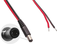 BKL Electronic Laagspannings aansluitkabel Laagspanningsstekker   Open kabeleinde 5.50 Mm 2.50 Mm 2.00 M 1 stuk(s)