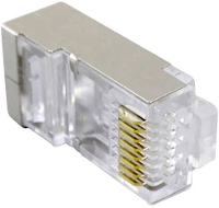 BKL Electronic Modulaire stekker volledig afgeschermd Cat. 5E Stekker, recht Transparant 1 stuk(s)
