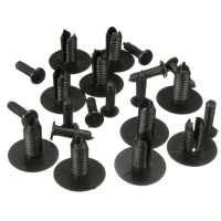 Black 10pcs Nylon Fastener Bumper Rivet Retainer Trim Clips For Bmw