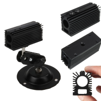 Black Aluminum Heat Sink Heat Sink For 12mm Laser Host Base