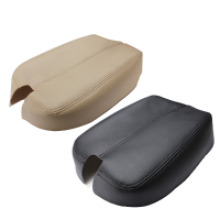 Black Beige Console Real Leather Car Armrest Cover For Honda Accord
