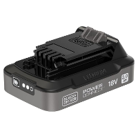 BLACK+DECKER 18V 2.0Ah Li ion accu oplaadbare batterij