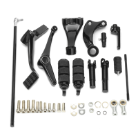 Black Pedals Bar Linkage Levers For Harley  Davidson 2014 2017 Complete Kit