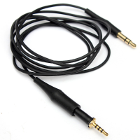 Black Replacement Audio Cable Lead Line Cord For Akg K450 Q460 K480 K451