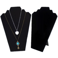 Black Velvet Easel Necklace Earrings Jewelry Display Stand