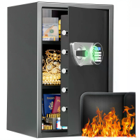 SF0606 Thuis Veilig 2,2 Cu Ft Biometrisch Vingerafdrukbeveiligde Kluis met Digitaal Toetsenpaneel LCD Display Dubbele Al